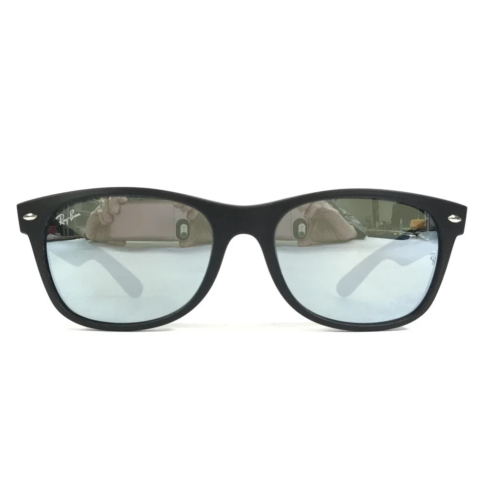 Ray-Ban Sunglasses RB2132 NEW WAYFARER 622/30 Matte Black w/ Silver Flash 55 mm